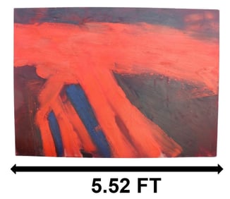 Buzz Warde (Born 1946) Large American Abstract Oil on Canvas Painting