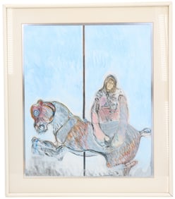 Craig Rubadoux (Born 1937) American, Original Woman & Horse Collage