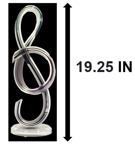 Will Grant (Born 1969) American, Swirled Musical Acrylic Sculpture: Will Grant (Born 1969) American, Swirled Musical Acrylic Sculpture. Has purple color within the design. Grant is an American artist born in 1969 in New Jersey. He was raised in California and worked i