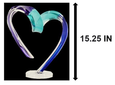 Will Grant (Born 1969) American, Swirled Heart Acrylic Sculpture