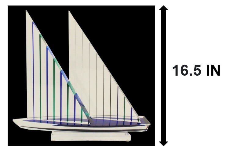 Will Grant (Born 1969) American, Sailboat Acrylic Sculpture (1 of 20)