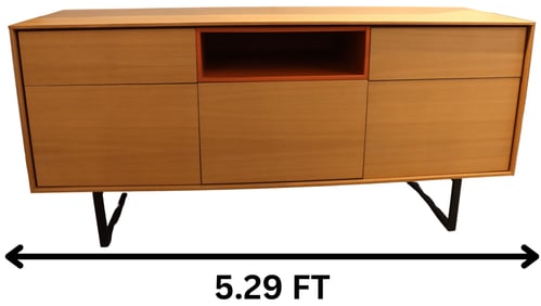 Modern Light Wood Credenza