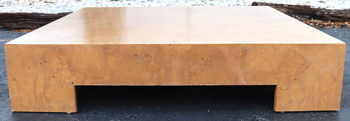 Milo Baughman for Thayer Coggin Burled Wood Coffee Table