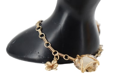 14K Gold Charm Bracelet - Gross 14.9 g.