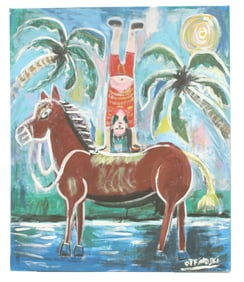 Peter Otfinoski (20th/21st Century) American, Oil on Canvas "Fun Horse"