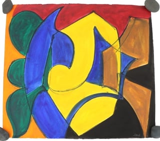 David Hayes (1931-2013) American, Abstract Mixed Media on Paper