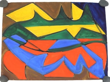 David Hayes (1931-2013) American, Abstract Mixed Media on Paper