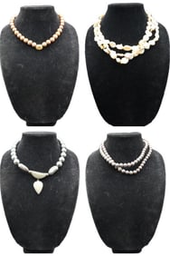 (4) Pearl Necklaces