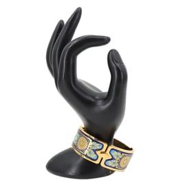 Michaela Frey Wien 22k Gold Plated and Enamel Bangle