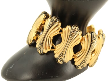 Fendi Laurel Leaf 24k Gold Plated Bracelet