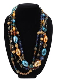 Jay Feinberg, American Vintage 1980's Four Strand Necklace