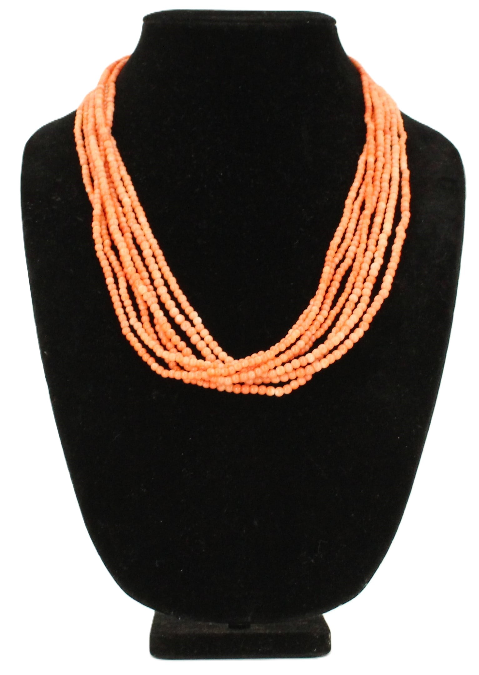 Vintage 7 Strand Coral Necklace With 14k Gold Clasp (1 of 10)