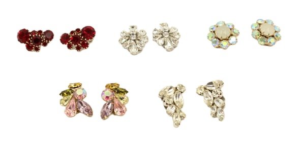 (5) Pairs of Vintage Weiss Clip On Earrings