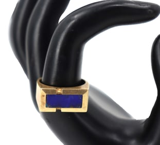 14k Gold and Lapis Ring - Gross 9.9 g.