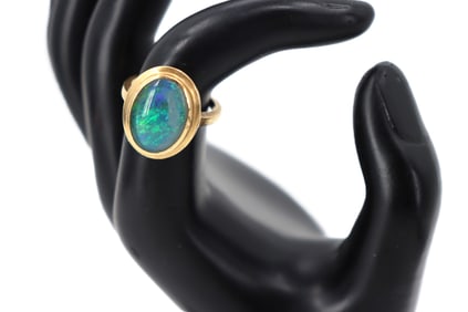 Tested 14k Gold and Tourmaline Ring - Gross 4.9 g.