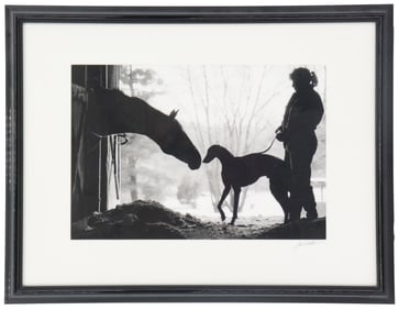 John Mottern (20th Century) American, Barewalls Horse and Greyhound Art Poster