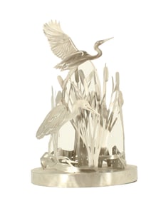 Babette Bloch (Born 1956) American, Stainless Steel Egrets Sculpture