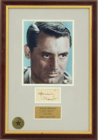 Cary Grant (1904-1986) British/American, Hollywood Memorabilia with Signature