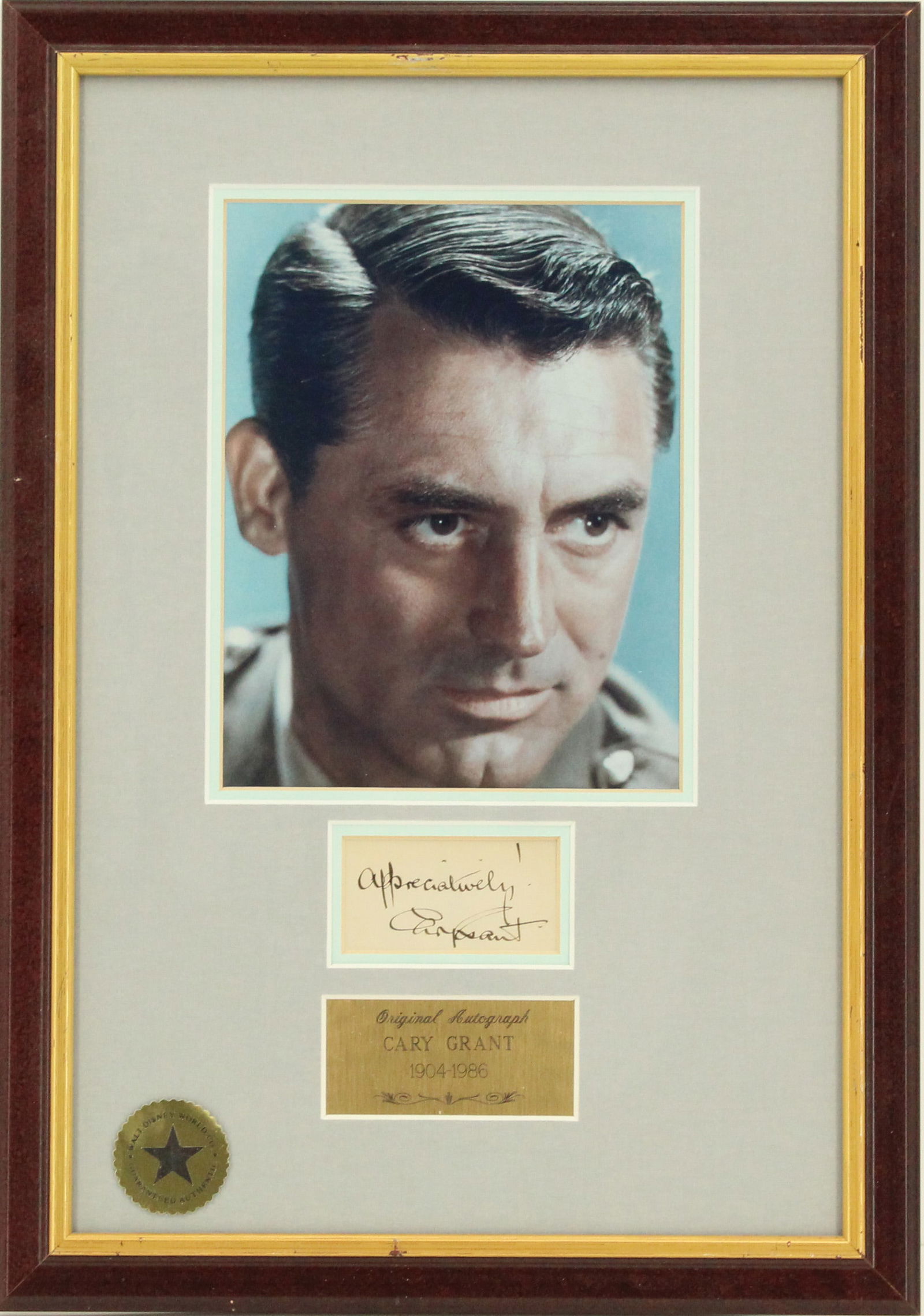 Cary Grant (1904-1986) British/American, Hollywood Memorabilia with Signature (1 of 11)