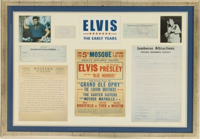Elvis: The Early Years Limited Edition Replica Montage by Timeframed