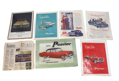 (6) Vintage Pontiac Ads