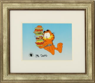 Jim Davis Garfield Cel "Something to Settle my Stomach"