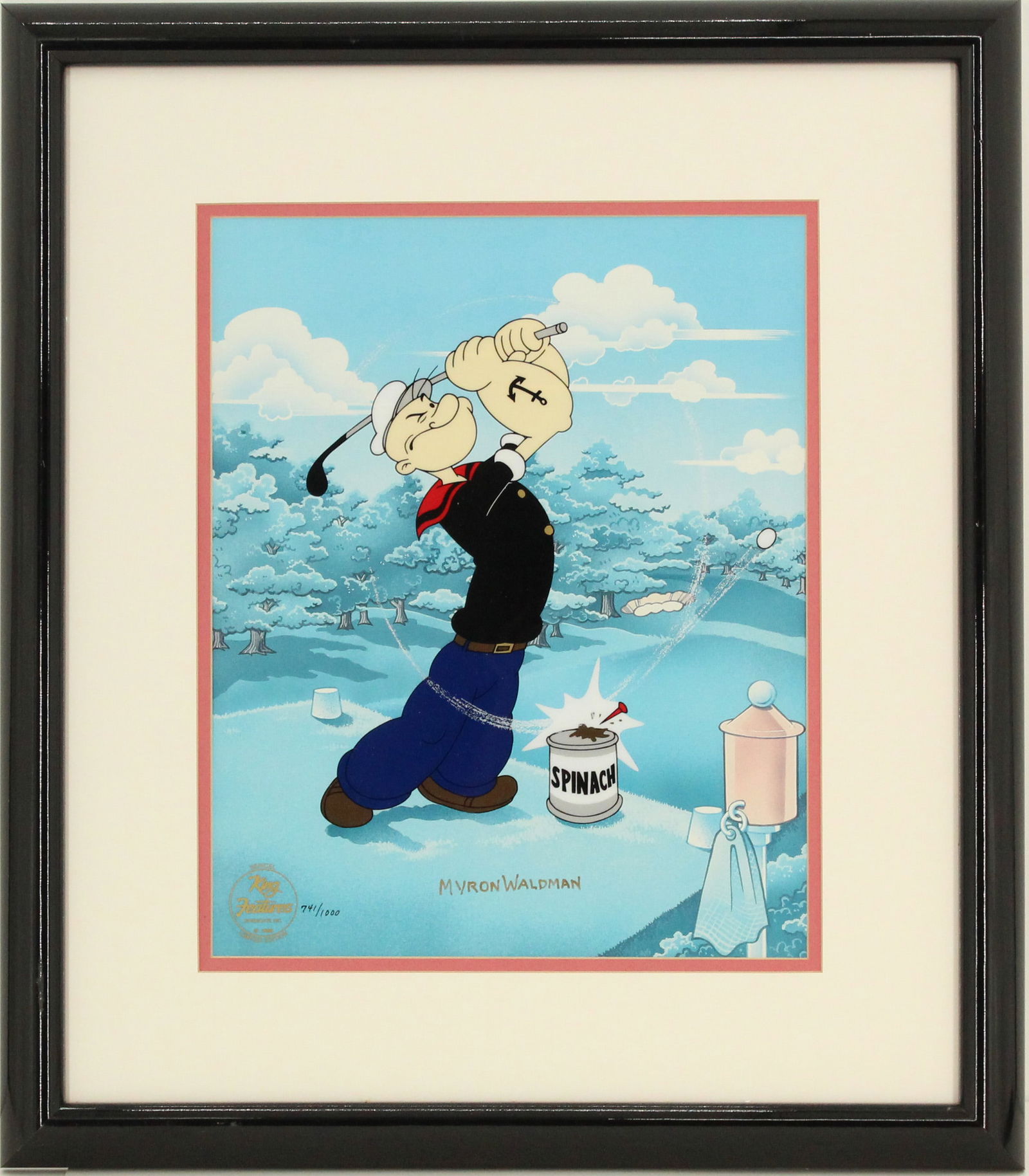 Myron Waldman (1908-2006) American, Popeye "Tee it High" Limited Edition Sericel (1 of 10)