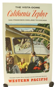 Western Pacific California Zephyr Advertising Poster