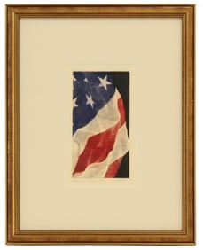 Tony Saladino (Born 1935) American, Mezzotint "Stars and Stripes"