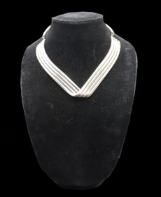 Sterling Silver V Necklace - 1.870 ozt.