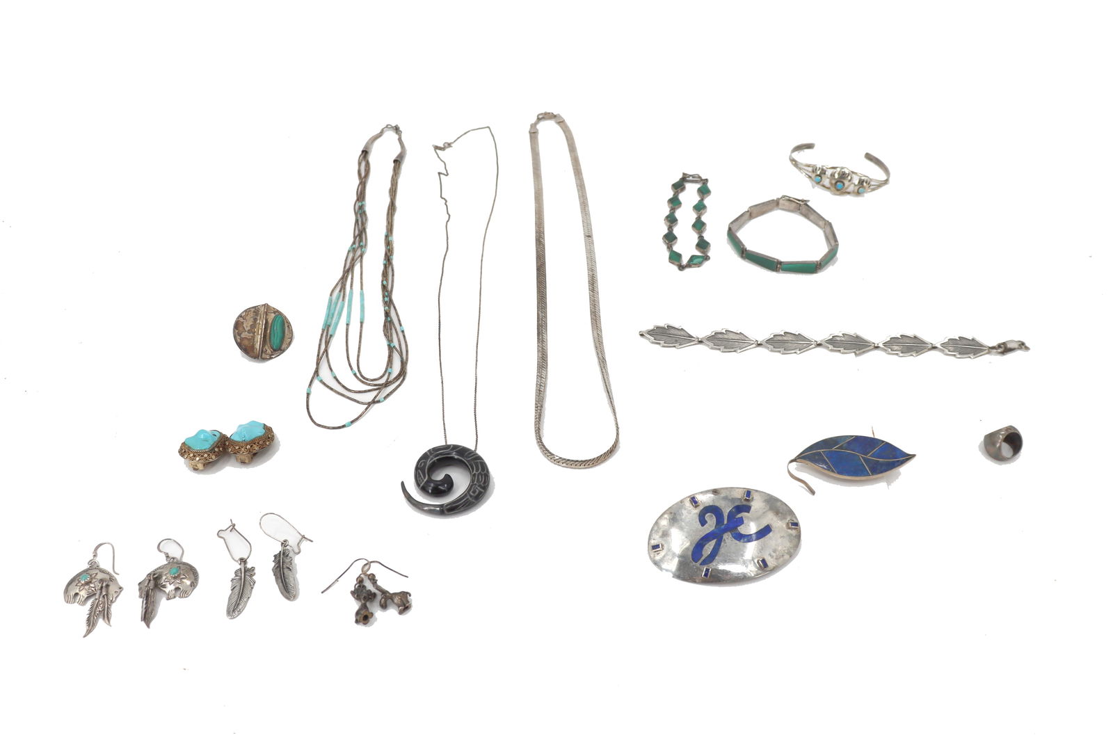 (19) Sterling Silver Jewelry Pieces - Gross 4.695 ozt. (1 of 14)