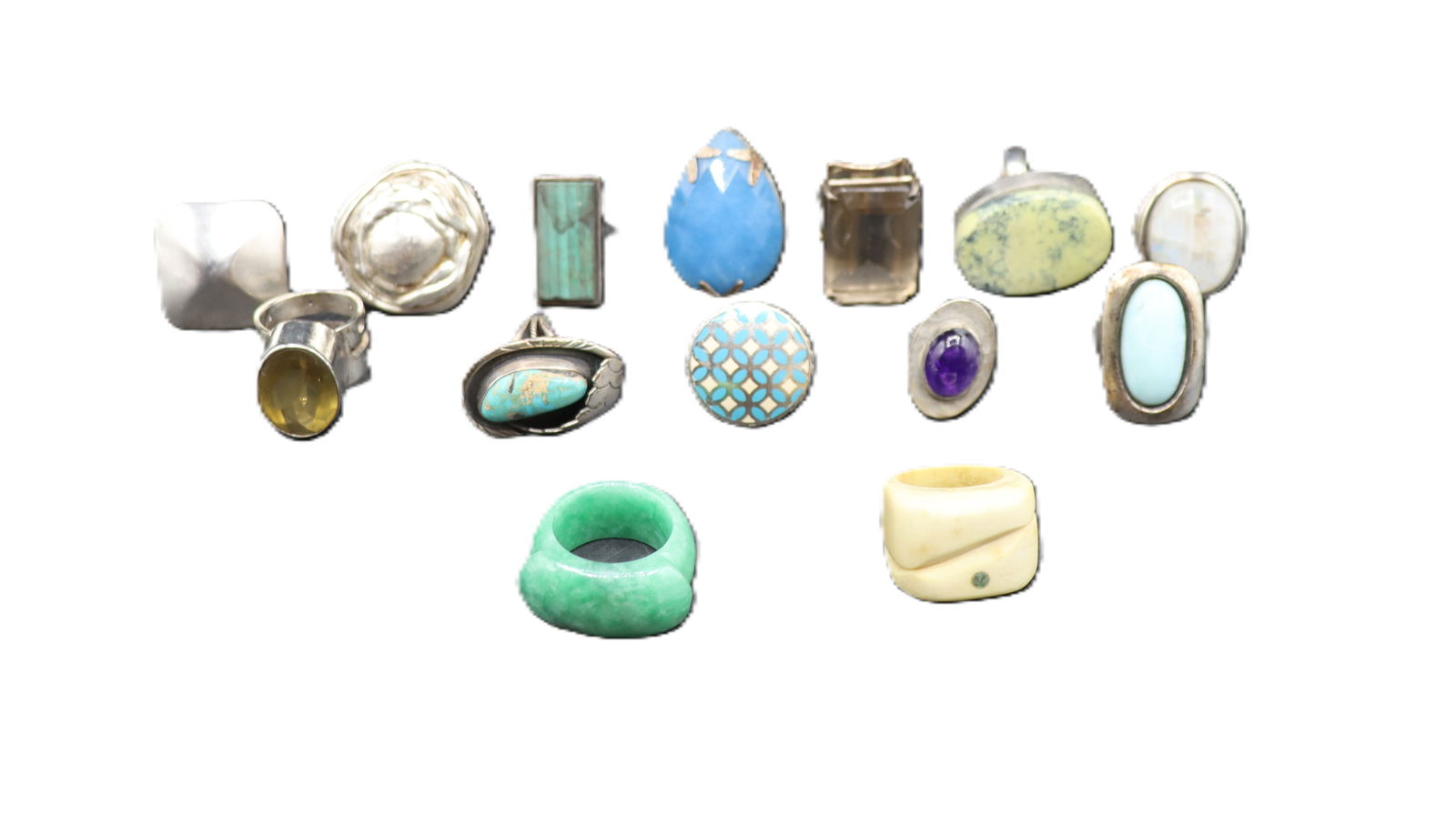 (14) Miscellaneous Rings - (12) Are Silver - Gross 5.665 ozt. (1 of 12)