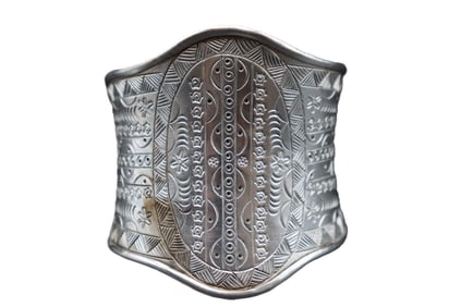 Marked Thailand 925 Sterling Silver Cuff Bracelet - Gross 1.935 ozt.