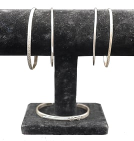 (5) Silver Bangles - 1.210 ozt.