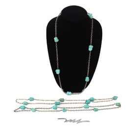 (3) Necklaces & 1 Brooch