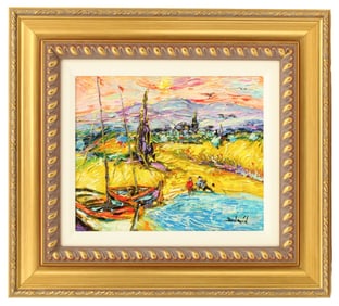 Duaiv (Born 1952) French, Embellished Giclee On Canvas