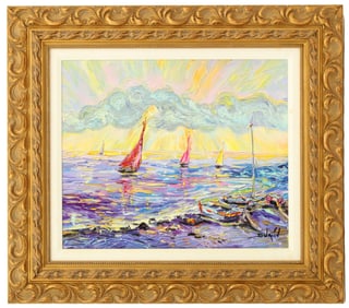 Duaiv (Born 1952) French, Embellished Giclee on Canvas