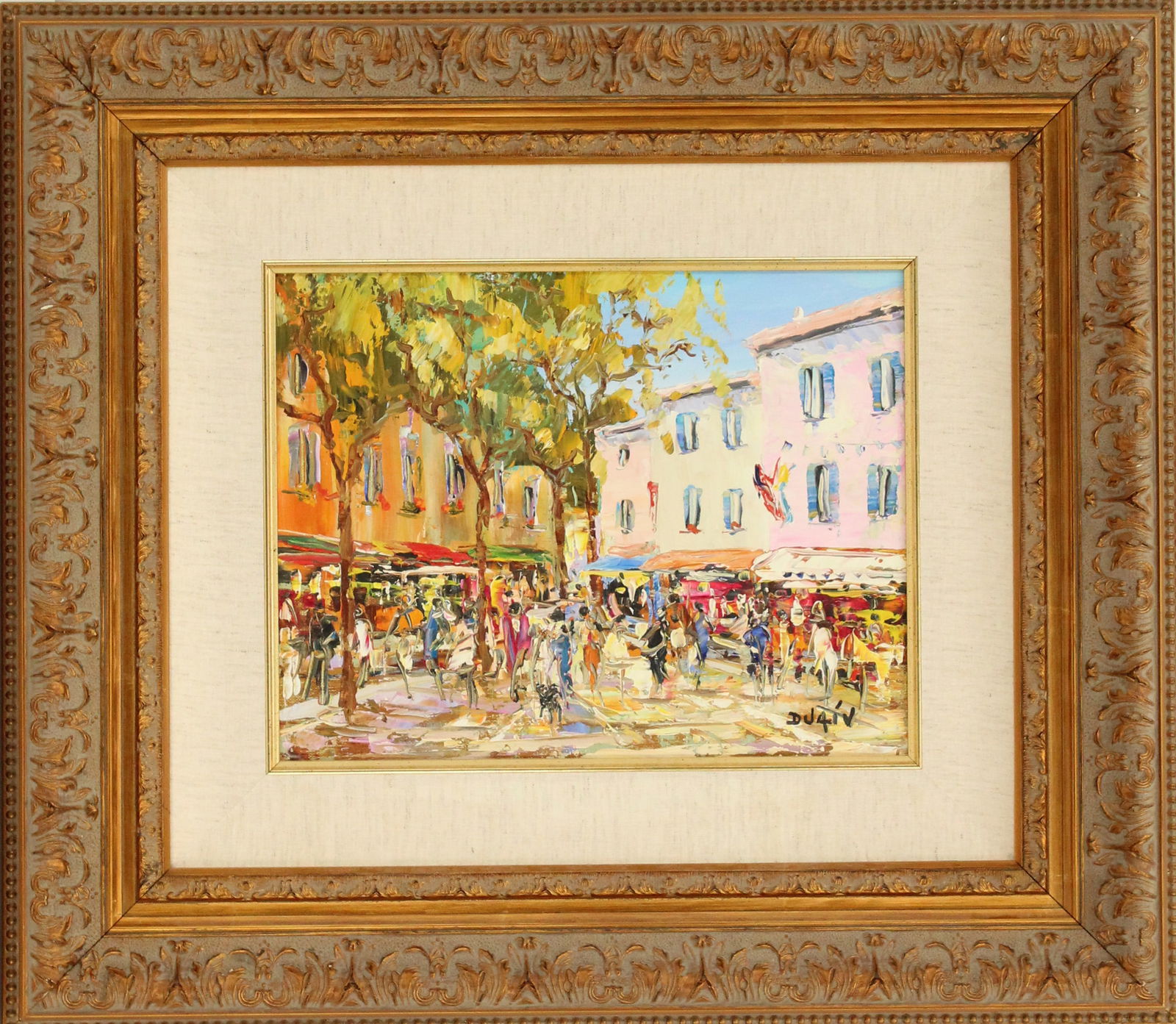 Duaiv (Born 1952) French/American, Street Scene Oil on Canvas (1 of 10)