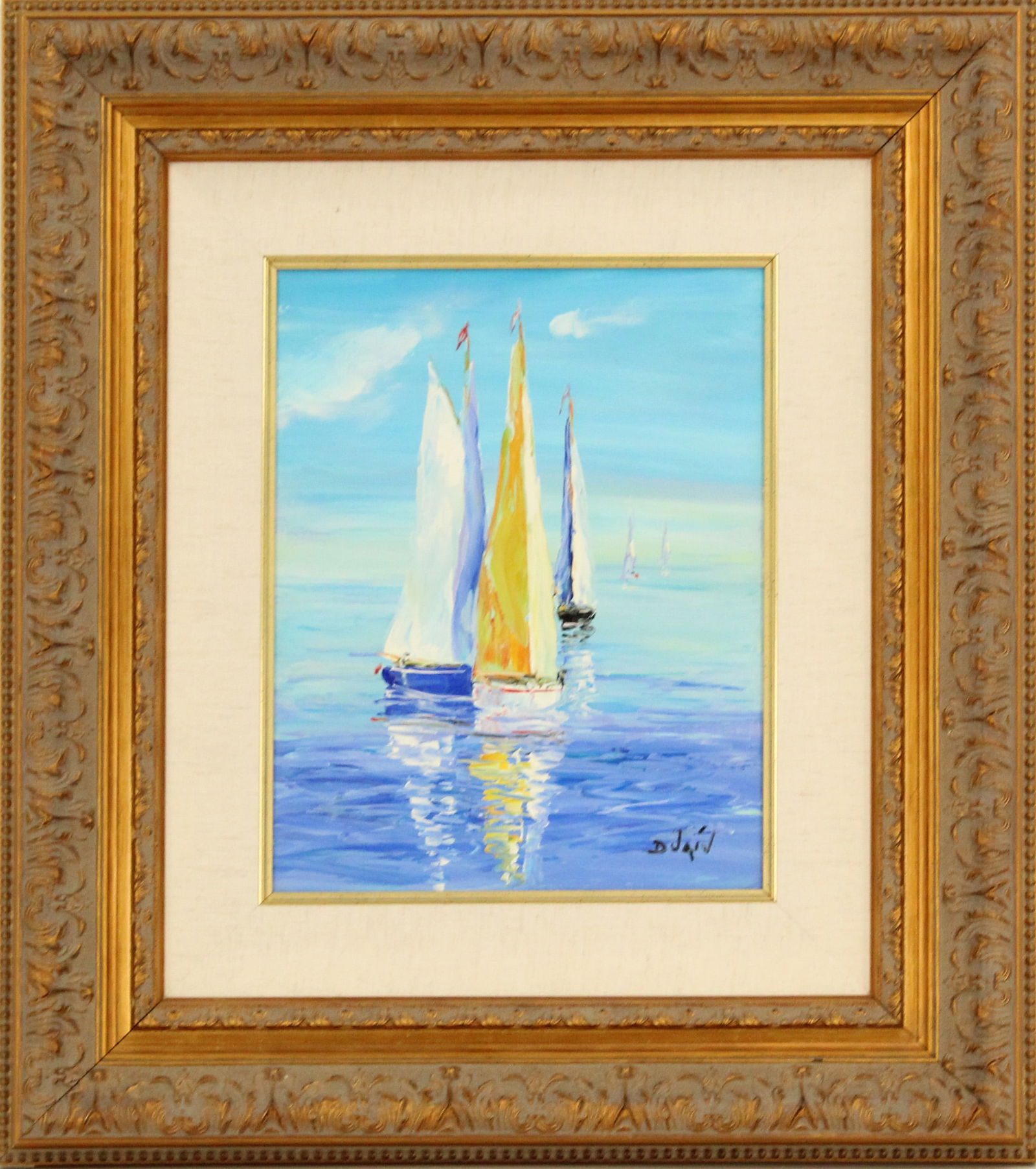 Duaiv (Born 1952) French/American, "Voiles Dante" Oil on Canvas (1 of 9)