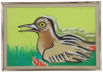 Giuseppe Napoli (1929-1967) Italian/American, Mixed Media on Paper Bird