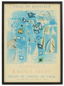 "Hommage A Raoul Dufy" 1954 Exhibition Poster