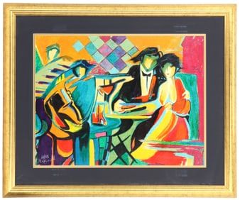 Philip Maxwell (Born 1964) French, "The Jazz Club" Serigraph
