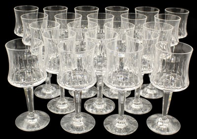 (22) Royal Doulton Sonnet Concave Sided Cut Claret Wine Glasses
