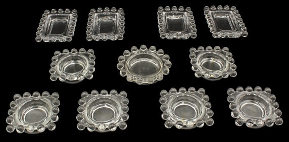 (11) Imperial Glass Company Bubble Ashtrays