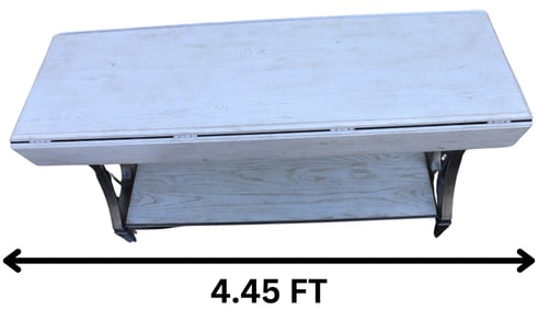 Light Colored Wooden Drop- Leaf Table