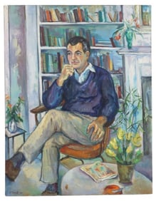 1960's Oil Painting by Artist/Illustrator J. Primhoff Oil on Canvas