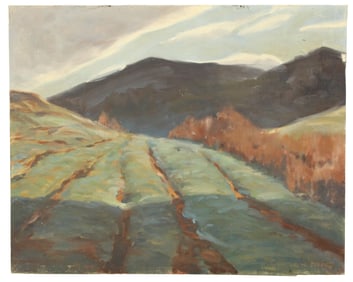 Gordon Fiscus (1902-2005) American, Oil on Canvas Landscape