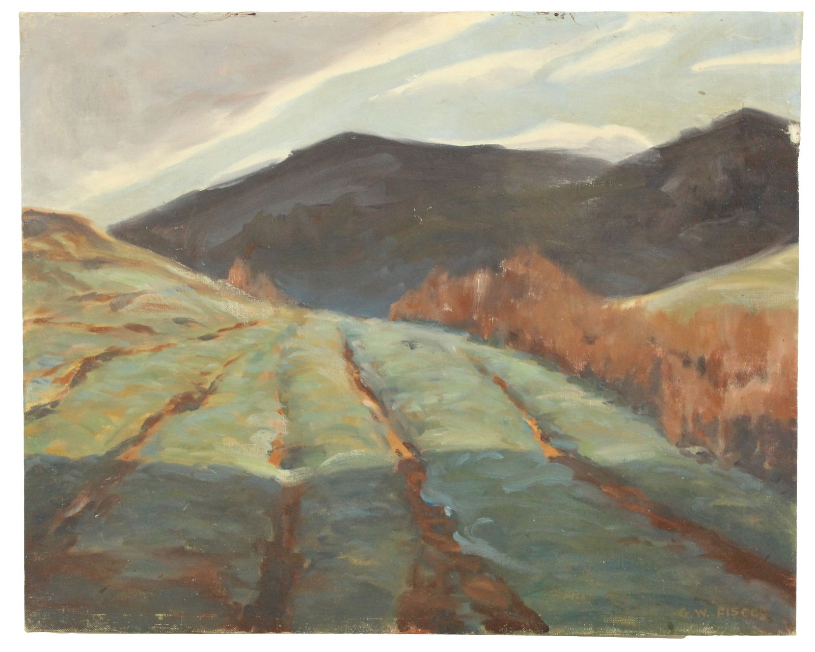 Gordon Fiscus (1902-2005) American, Oil on Canvas Landscape (1 of 12)