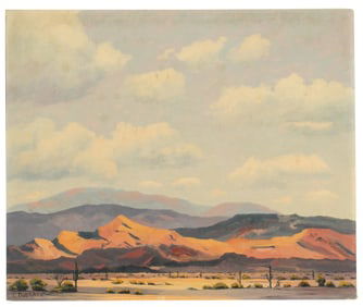 Leonard F. Dobratz (1912-1985) American, Oil on Canvas Landscape