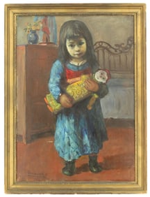 Ettore Cacciapuoti (Born 1860) Italian, Oil on Canvas Figural